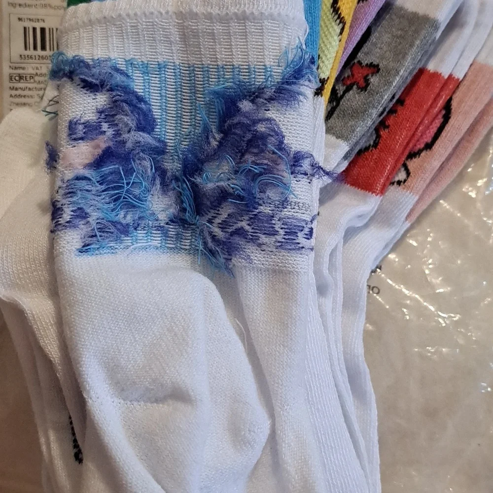 8 Pairs Cartoon Anime Character Ankle Socks, OS Adult